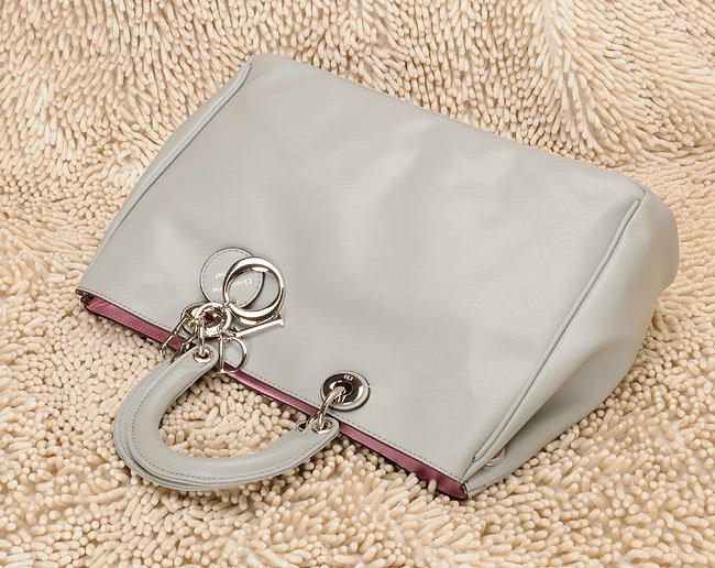 Christian Dior diorissimo nappa leather bag 0901 grey with silver hardware
